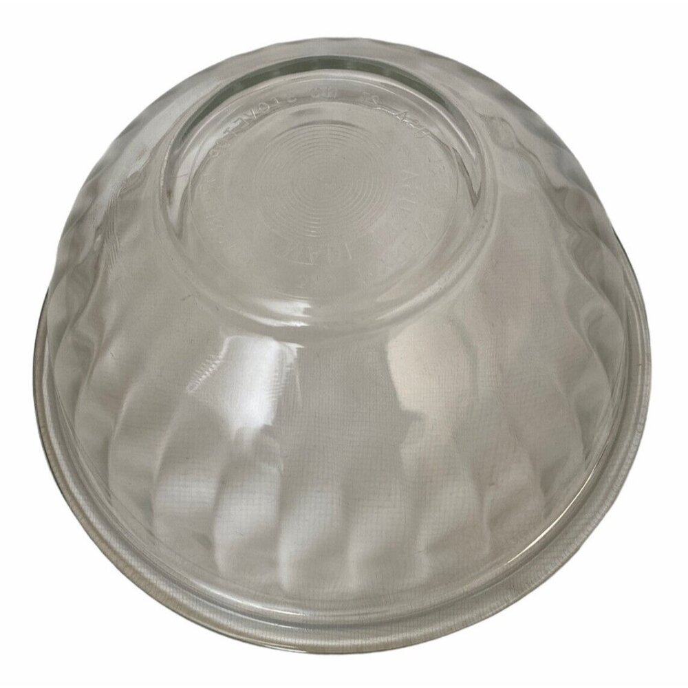 Pyrex #325 Clear Glass Nesting Mixing Bowl Ribbed Scalloped 2.6 Quarts 2.5 Liter